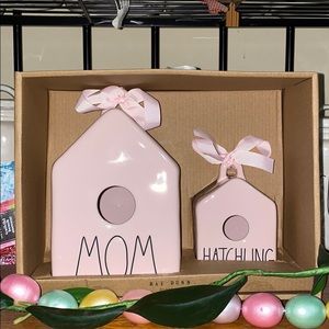 Rae Dunn Pink BIRDHOUSES MOM & HATCHing 💕set 💕